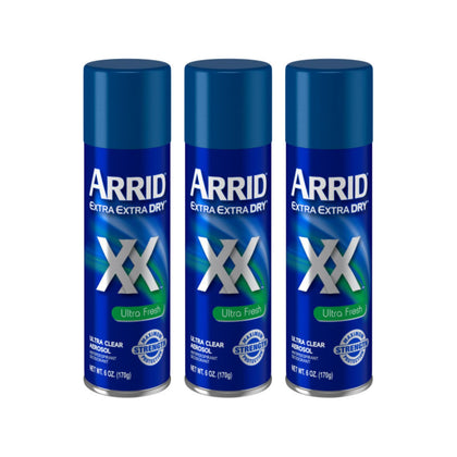 Arrid XX Ultra Clear Anti-Perspirant Deodorant Spray 6oz front view