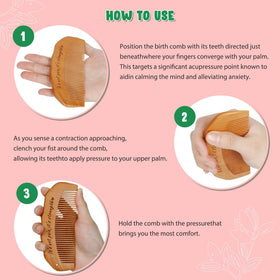 Arrozon Birth Comb held in hand for comfort