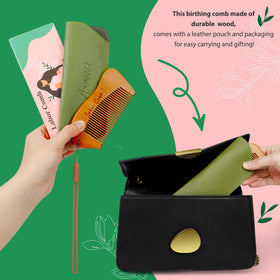 Arrozon Birthing Comb displayed with other birthing accessories