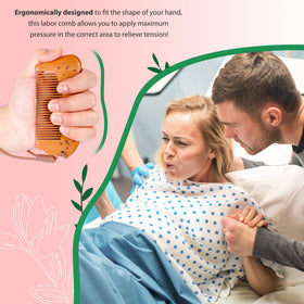 Arrozon Birthing Comb held in hand demonstrating grip