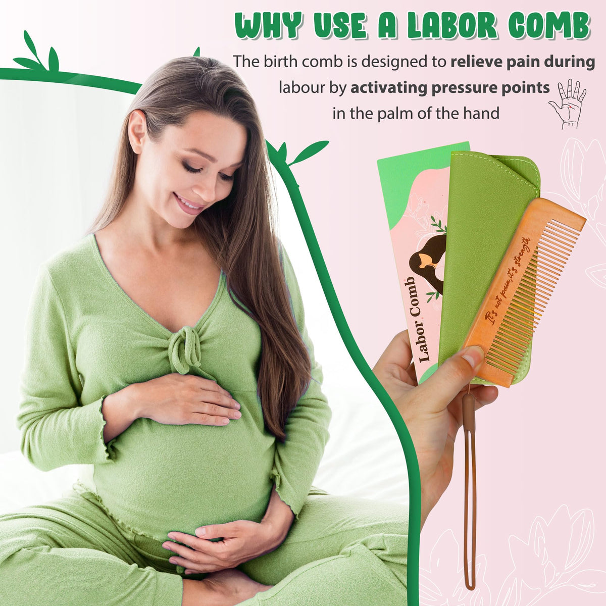 Arrozon Labor Comb side view showcasing ergonomic design