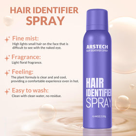 arstech Hair Identifier Spray being applied to the face