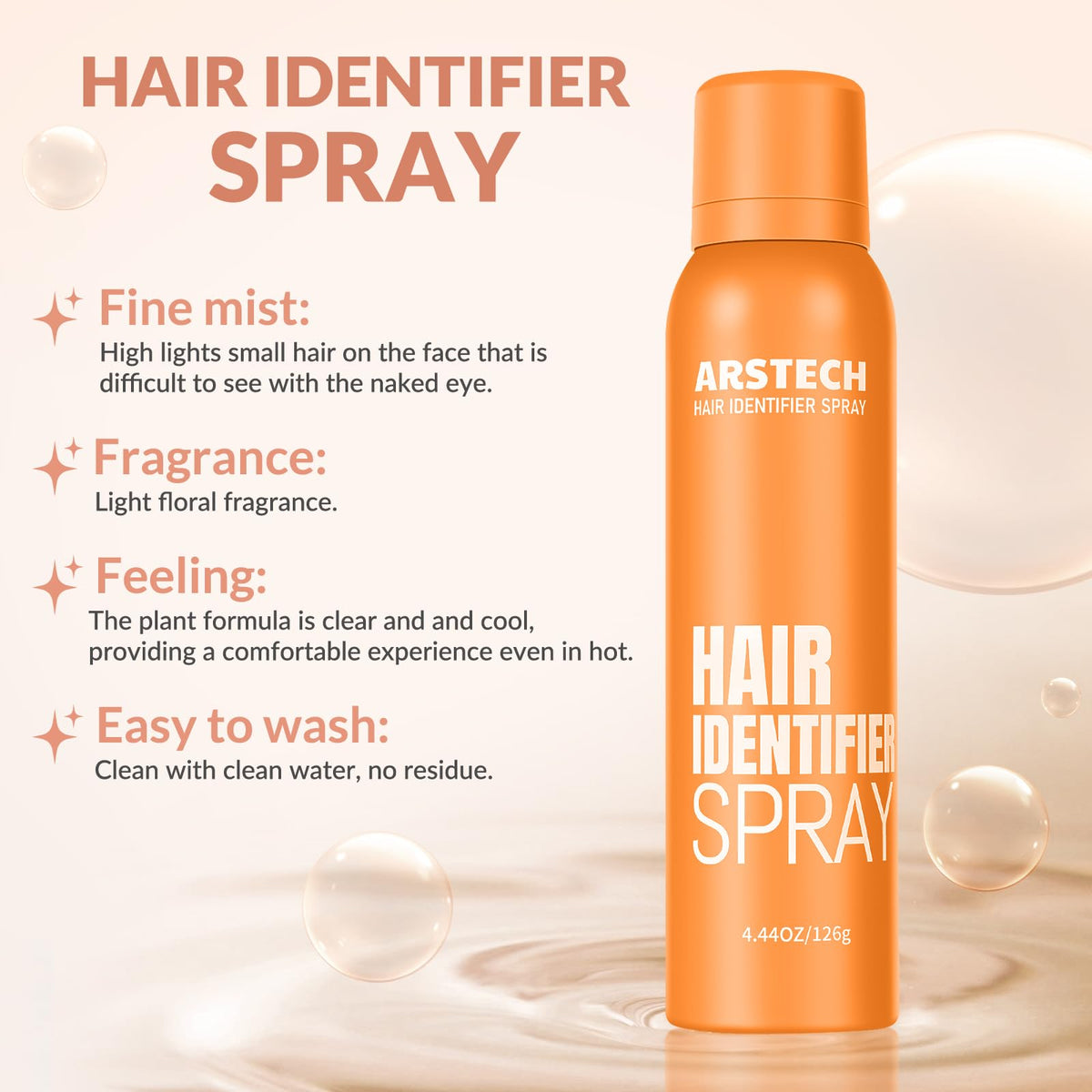 arstech Hair Identifier Spray on a bathroom counter