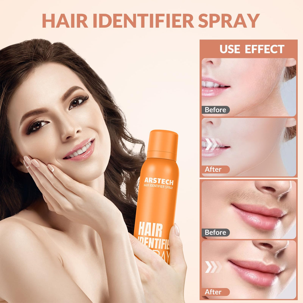 arstech Hair Identifier Spray with shaver in hand