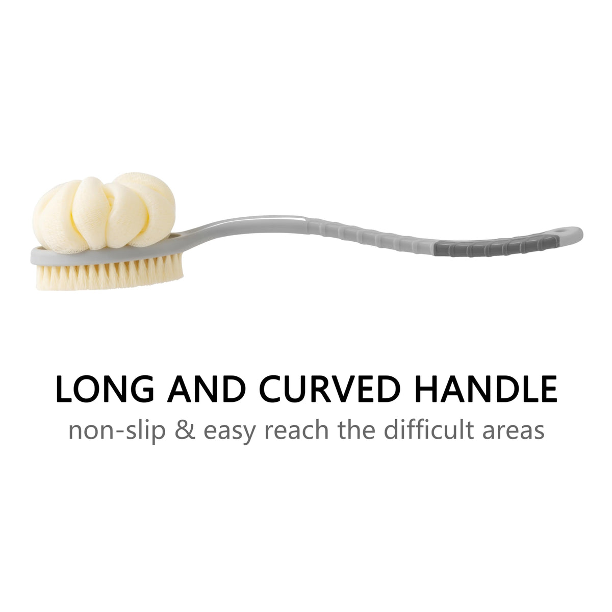 Arswin Shower Body Brush showing the anti-slip handle