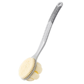 Arswin Shower Body Brush with large pumpkin loofah front view