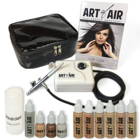 Art of Air airbrush makeup system front view with compressor