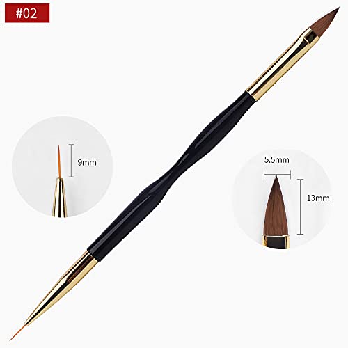 Artdone brushes used for detailed nail art design