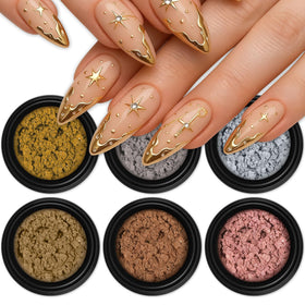 Artdone Chrome Nail Powder Kit 6PCS with various colours