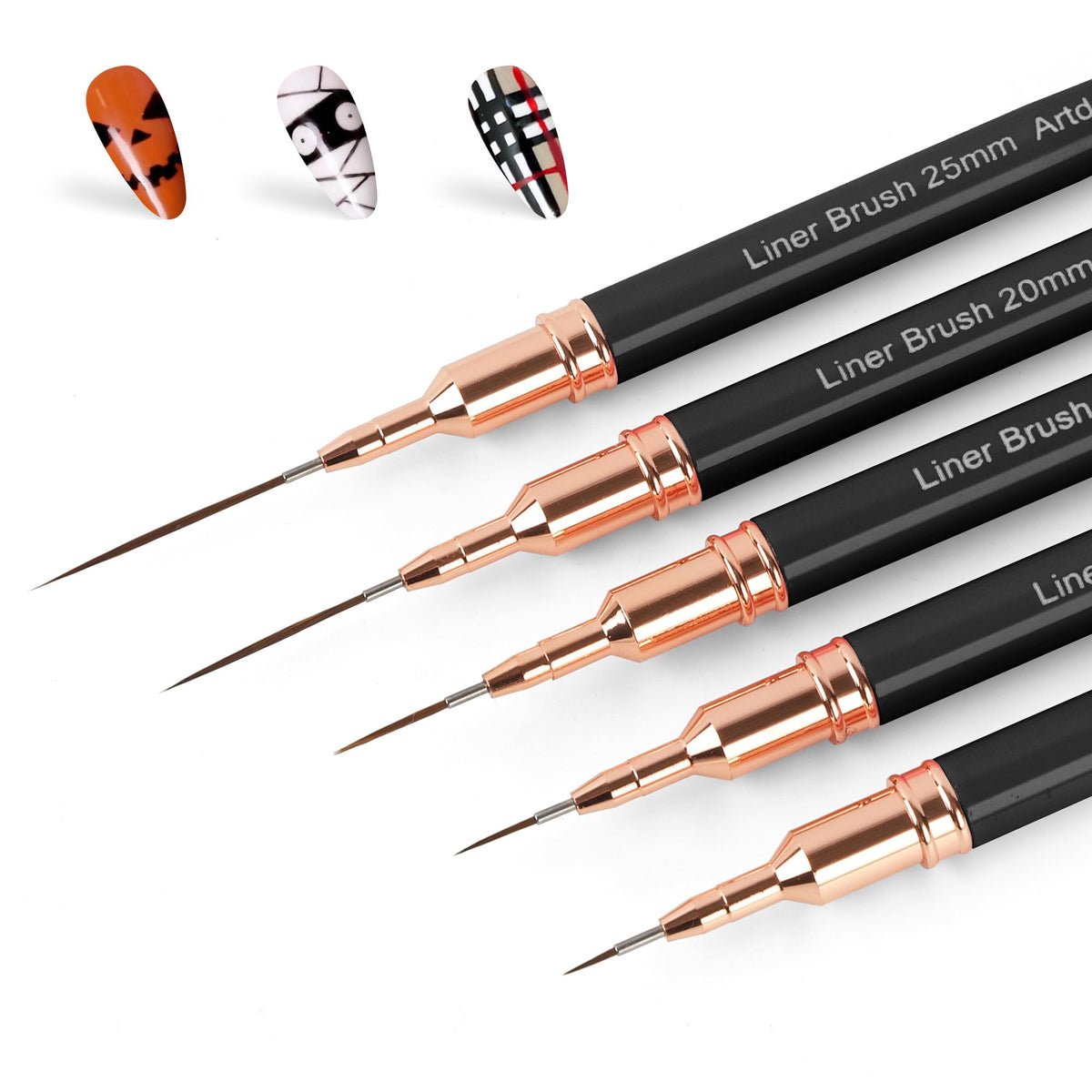 Artdone Metallic Nail Art Pens Set with five different sizes