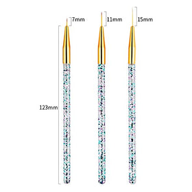 Artdone nail art brushes set displayed with patterns