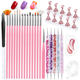 Artdone Nail Art Brushes Set with various tools and brushes