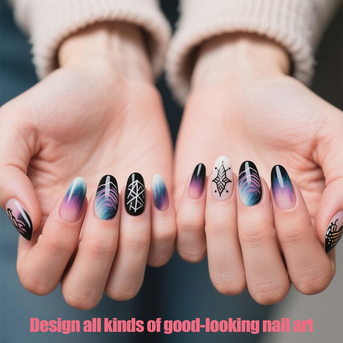 Artdone Nail Art Liner pens displayed