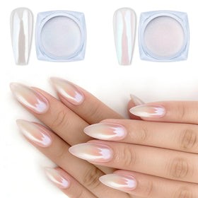 Artdone Nail Art Pearl Powder Set with white and red jars