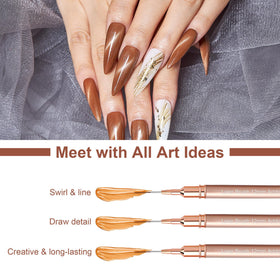 Artdone nail art pens being used for intricate nail design