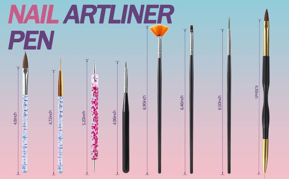 Artdone nail art tools displayed on a nail art station
