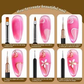 Artdone nail art tools set displayed on a table