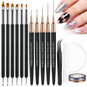 Artdone Nail Striping Tape Lines Kit with 10 colours and tools