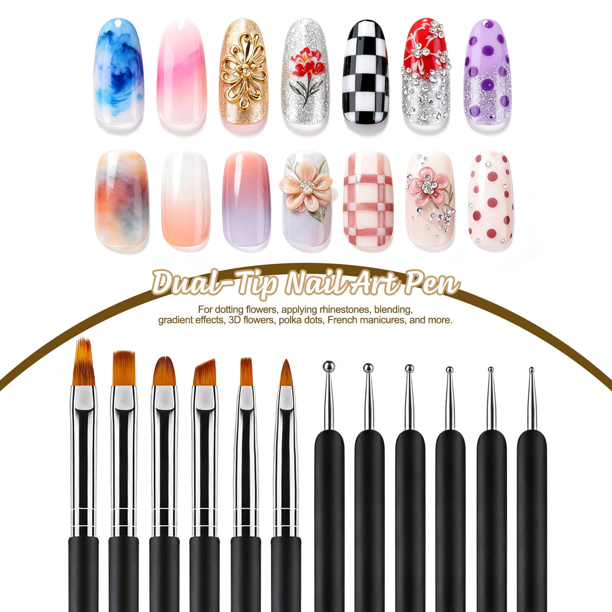Artdone plastic liner brushes for nail art