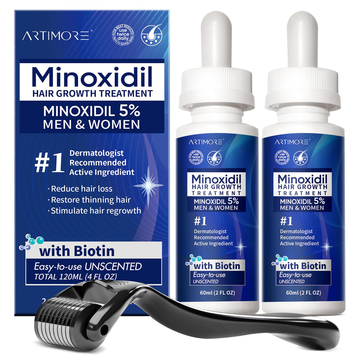 Artimore Advanced 5% Minoxidil Hair Growth Serum front view