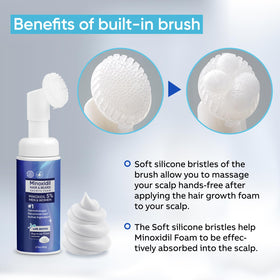 Artimore Minoxidil Foam bottle with biotin and castor oil ingredients