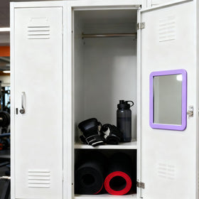 ARTLYMERS Locker Mirror Magnetic 5x7 real glass purple back view