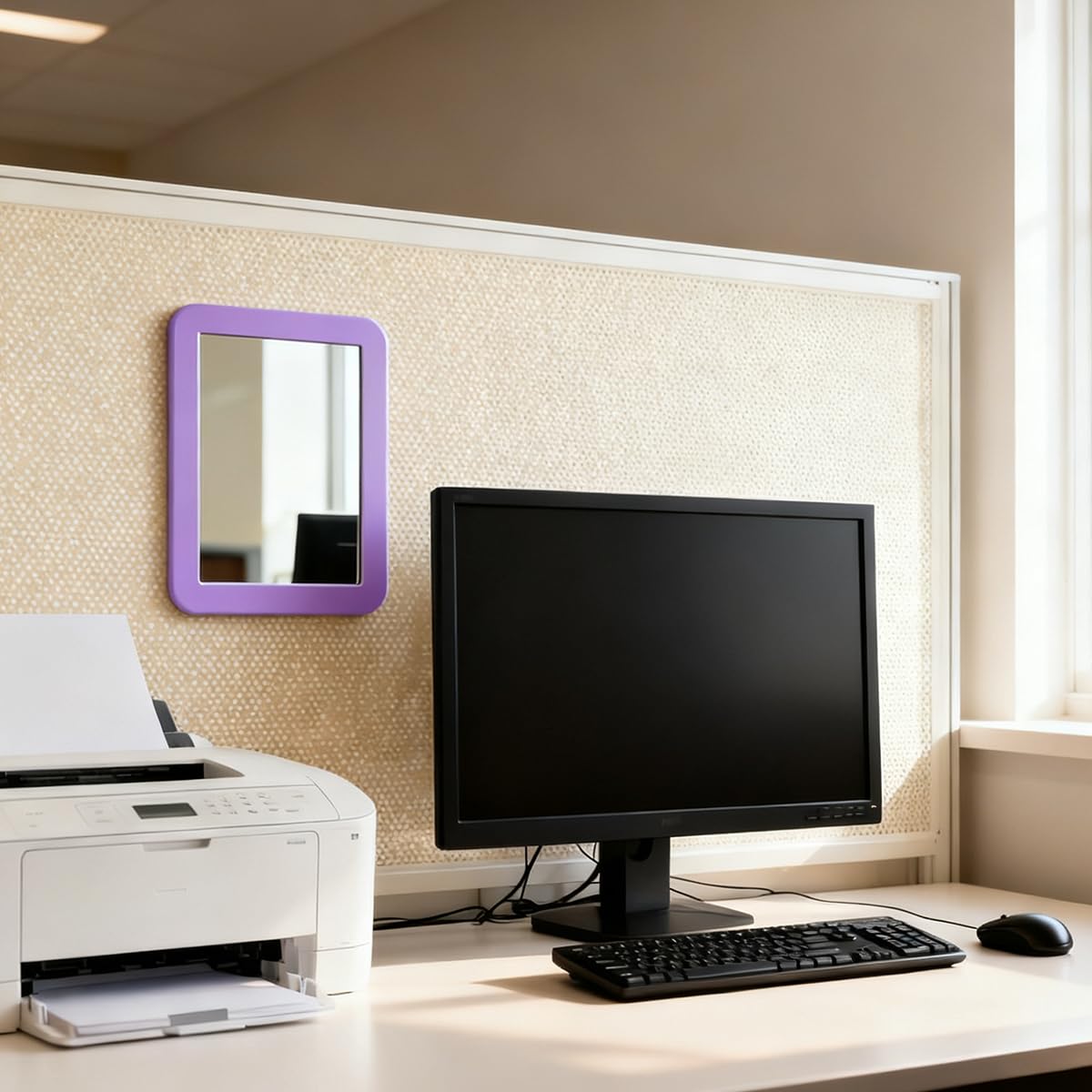 ARTLYMERS Locker Mirror Magnetic 5x7 real glass purple packaging