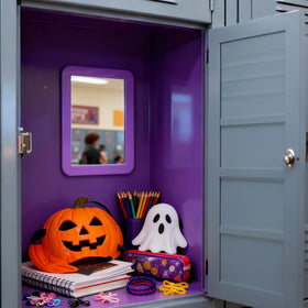 ARTLYMERS Locker Mirror Magnetic 5x7 real glass purple with makeup