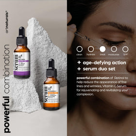 Artnaturals Retinol Serum side view with bottle details