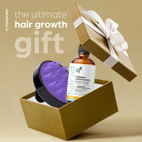 Artnaturals Rosemary Oil & Castor Oil Set displayed on a vanity