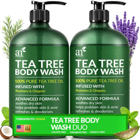 Artnaturals Tea Tree Body Wash Duo 16 fl oz bottles front view