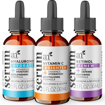 Artnaturals Vitamin C, Retinol & Hyaluronic Serum Set front view
