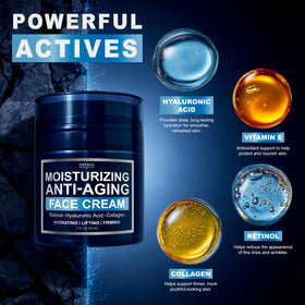 Arvesa Men's Face Moisturizer Cream application on skin
