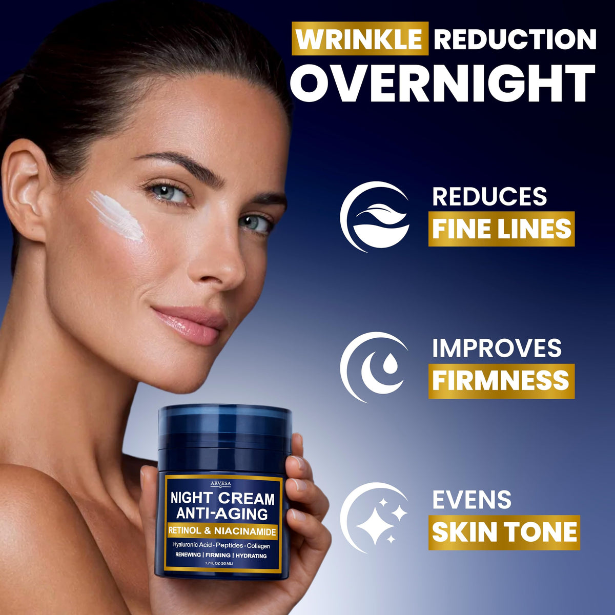 Arvesa Night Cream for Women texture close-up