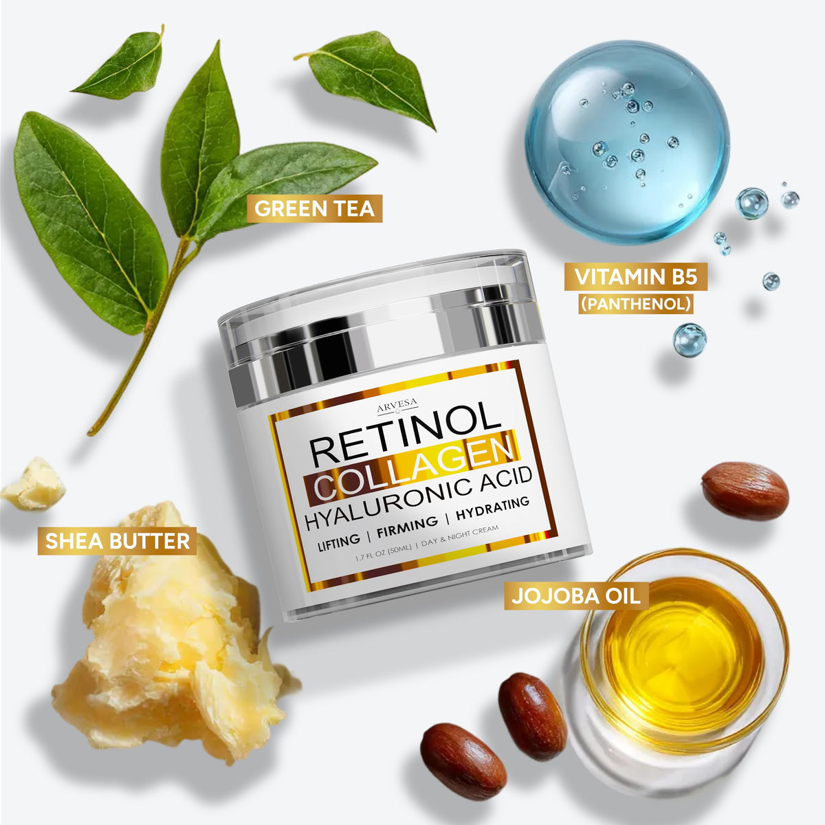 Arvesa Retinol Cream texture close-up
