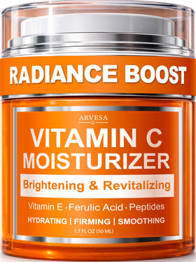 Arvesa Vitamin C Moisturiser front view with packaging