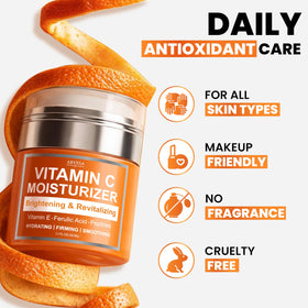 Arvesa Vitamin C Moisturiser on vanity table