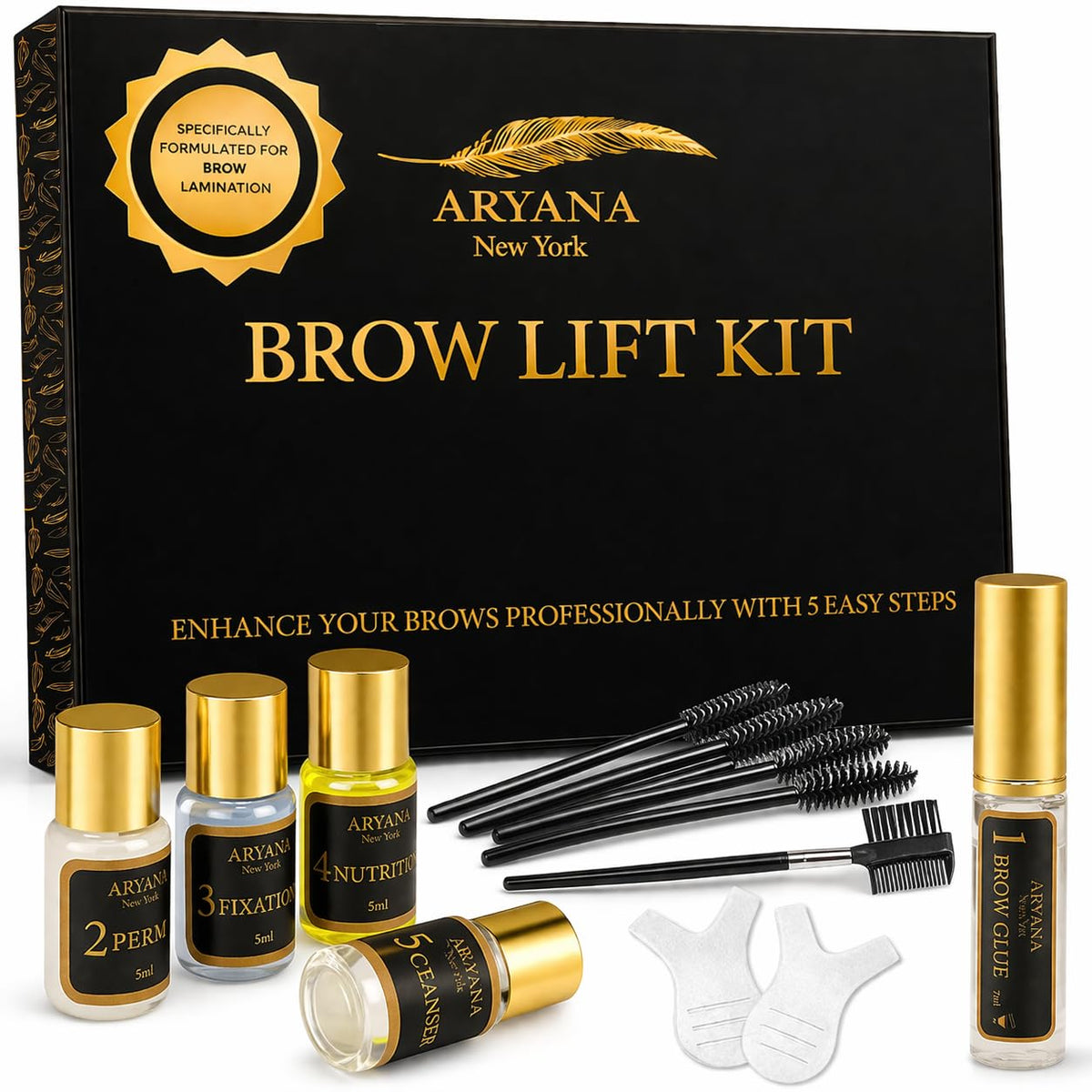 ARYANA NEW YORK Brow Lift Kit front view with all included items