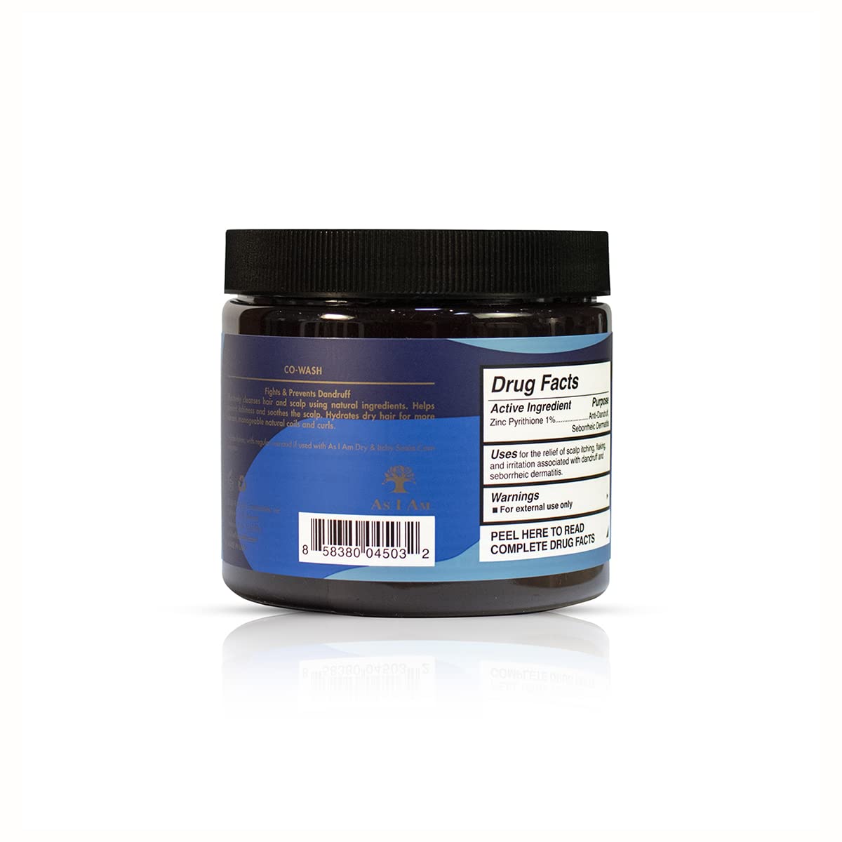 As I Am Cowash bottle with Zinc Pyrithione label