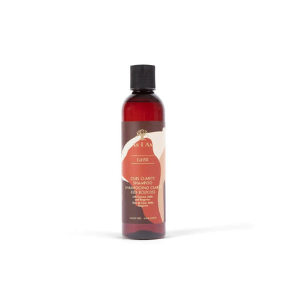 As I Am Curl Clarity Shampoo 8oz front view with natural ingredients