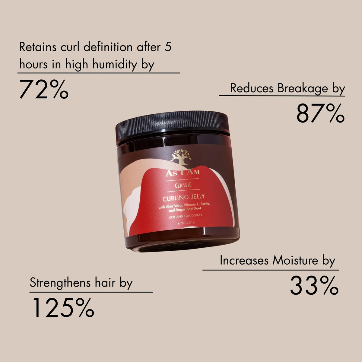 As I Am Curling Jelly 16 Ounce side view showing texture