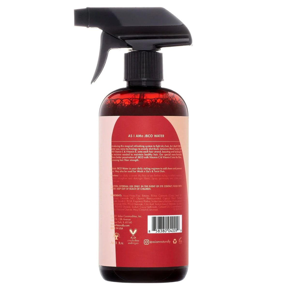 As I Am Jamaican Black Castor Oil Water pack of 3 bottles front view