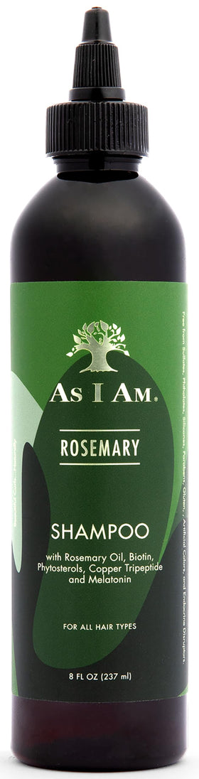 As I Am Rosemary Shampoo 8 oz front view with label