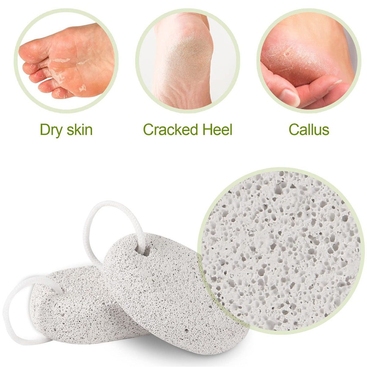 Asqraqo pumice stone in use on feet in warm water