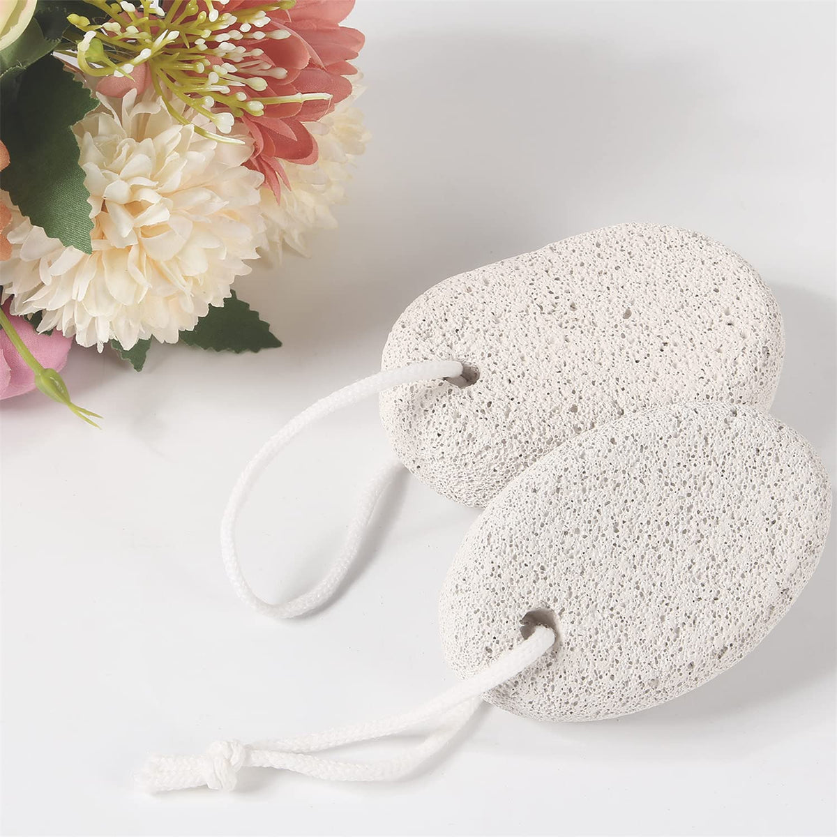 Asqraqo pumice stones hanging to dry