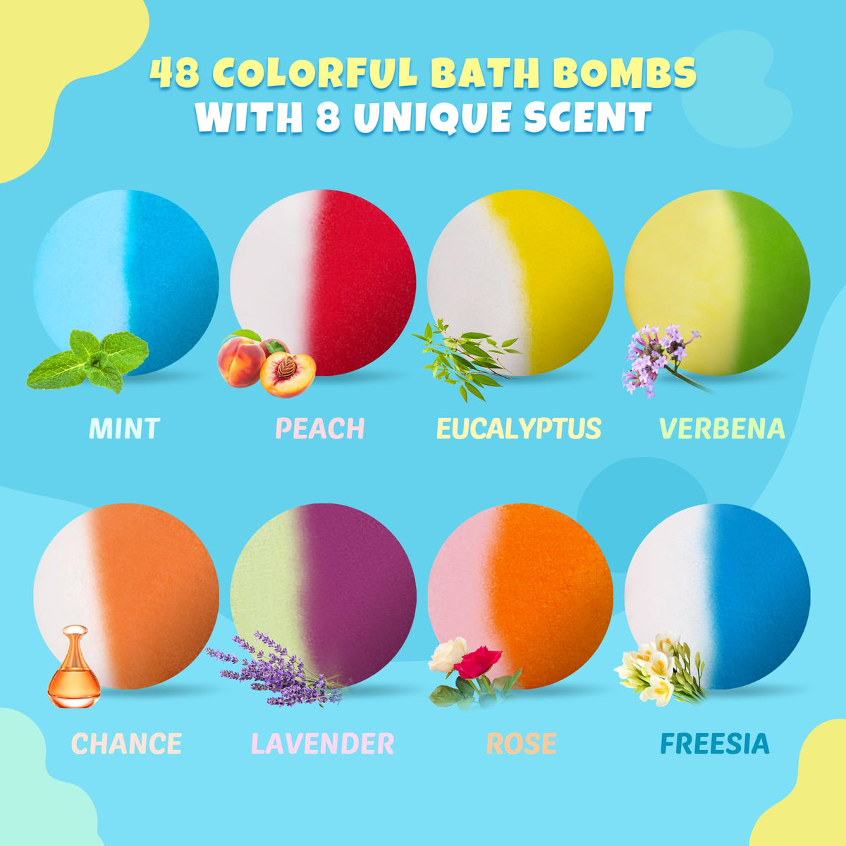 Assorted BYGGVIR bath bombs with surprise toys visible