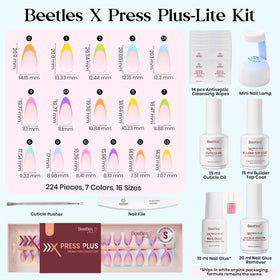 Assorted colours of press on nails in the kit