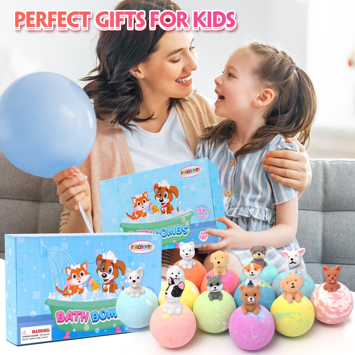 Assorted dog toys from FUNCREVITY Kids Bath Bombs