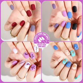 Assorted flower nail charms for decoration in Teenitor kit