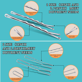 Assorted hair pins from Teenitor set displayed on a table